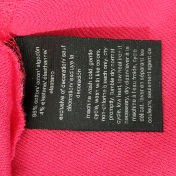 Tommy Hilfiger Quarter Zip Collared High Low Top M Pink - Picture 7 of 11